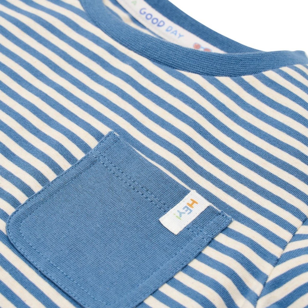 Little Dutch | T-shirt Boys Stripes Indigo Sand
