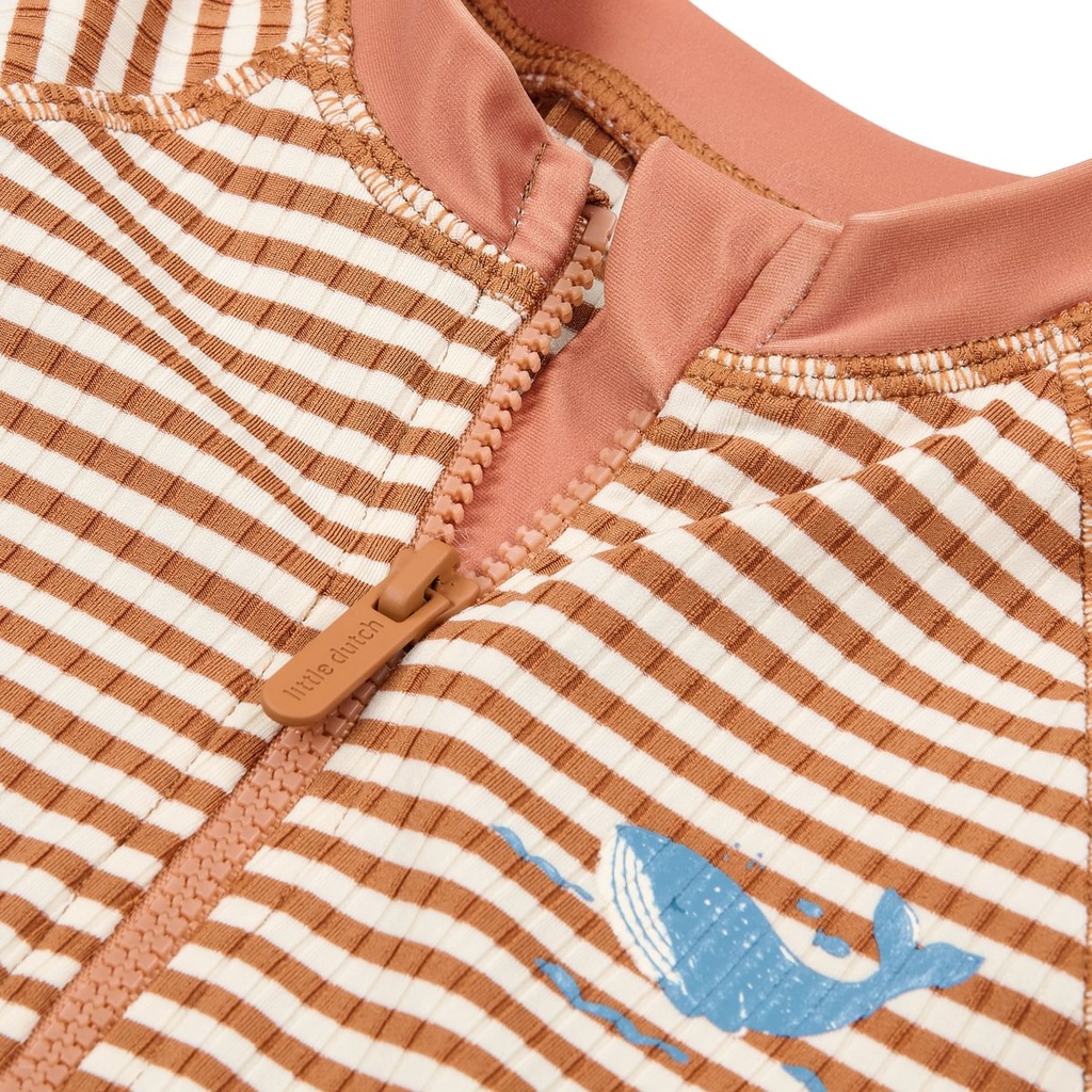 Little Dutch | Zwempak Boys Ocean Brown Stripes