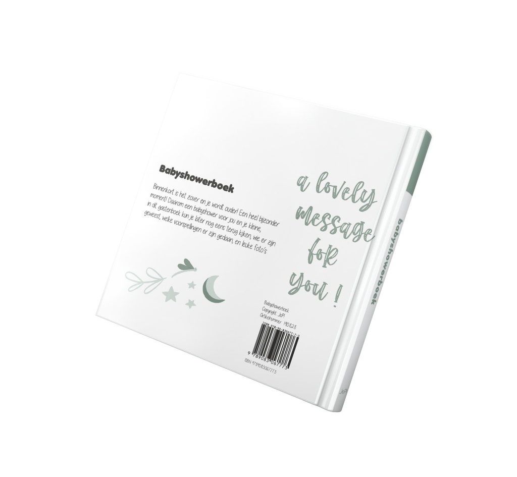 Jep Kids | Boek Babyshower Wit/Groen
