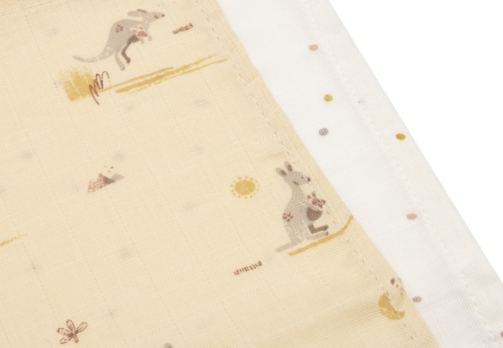 Jollein | Monddoek Kangaroots Tetra 31x31cm 3-pack