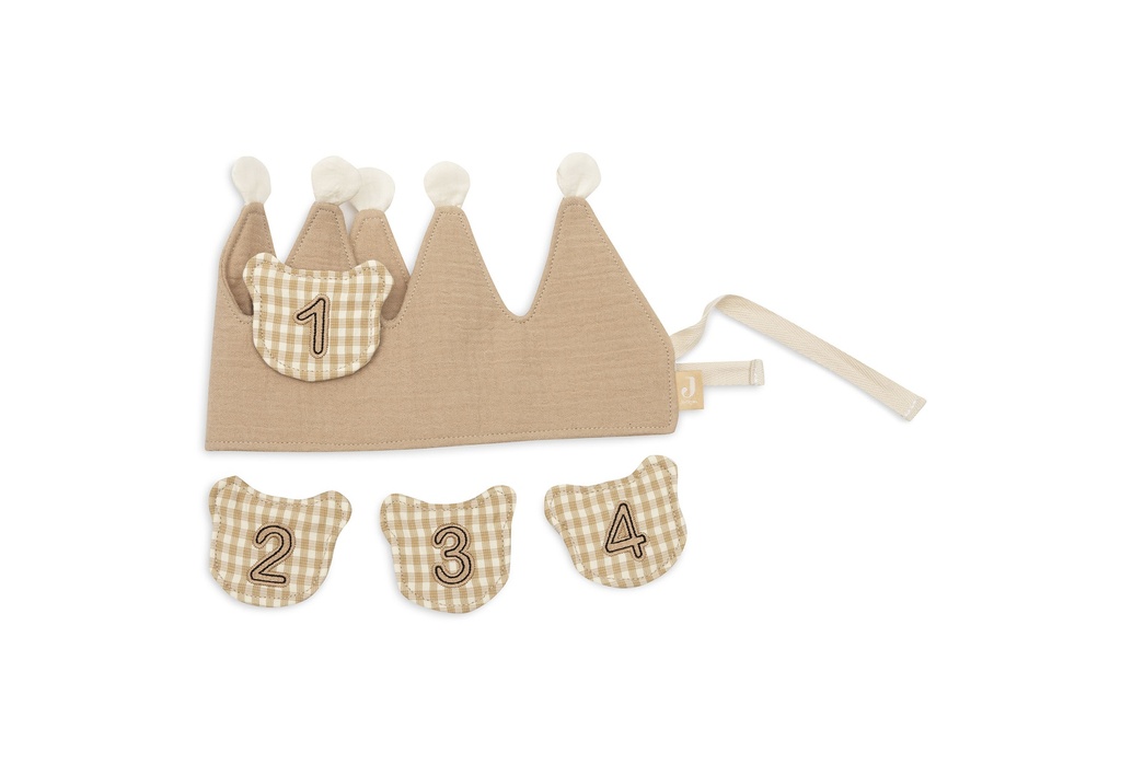 Jollein | Verjaardagskroon Teddy Bear met Cijfers Textiel   