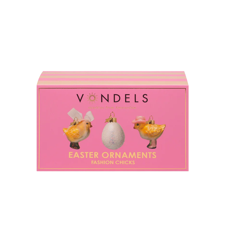 Vondels | Hangfiguur Fashion Chicks Easter Glas H6cm 3-pack