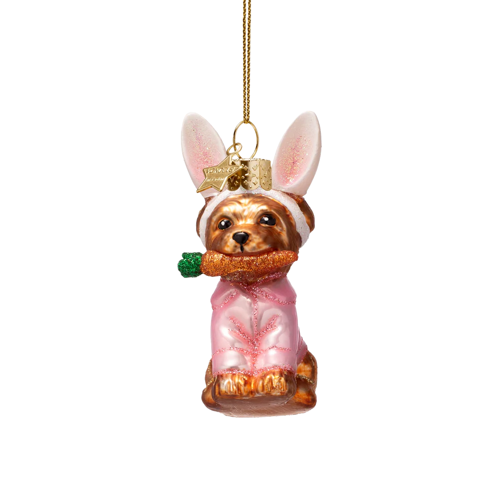 Vondels | Hangfiguur Bunny Makeover Easter Glas H7,7cm 3-pack