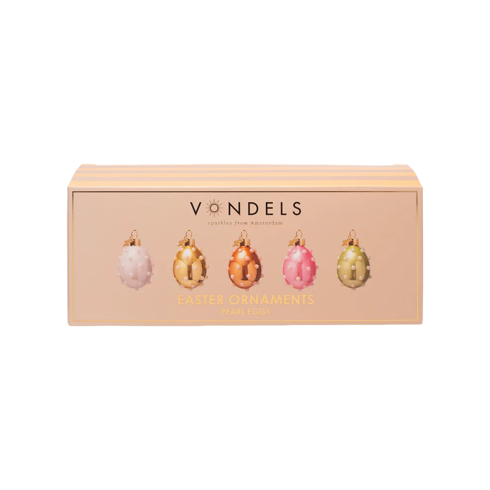 Vondels | Hangfiguur Pearl Eggs Glas H6cm 5-pack