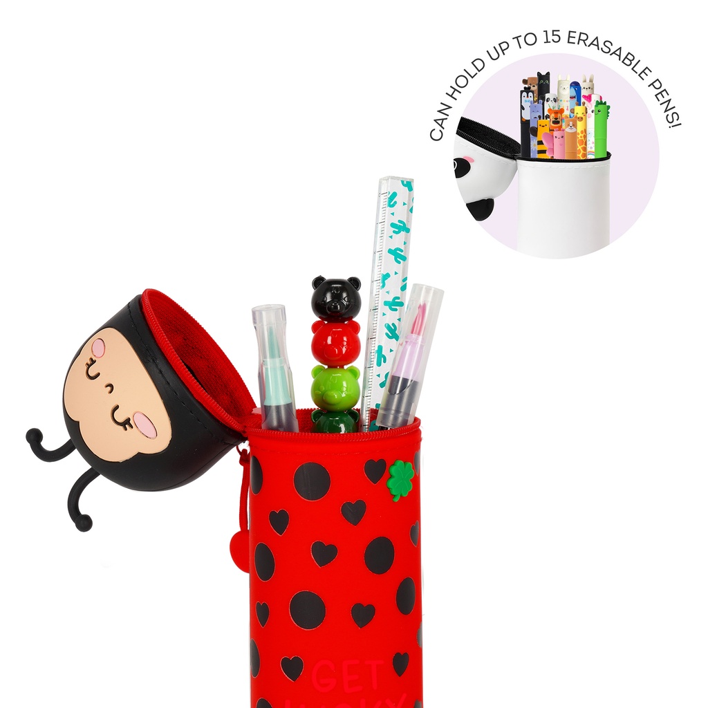 Legami | Pennenzak Ladybug "Get Lucky" 2-in-1 Silicone 