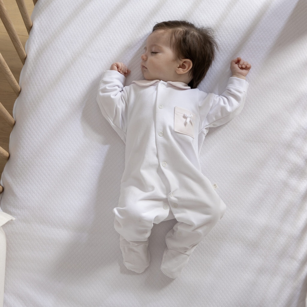 Living Nature | Pyjama Coralie Italian Fleece Wit/Roze 