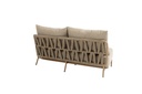 4SO | Lounge Zetel Biarritz 2,5 Seater Bench 2,5 Zit Linker Arm Amber met 3 Kussen 