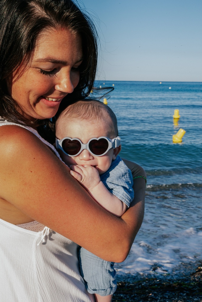 Beaba | Zonnebril Hoofdband Baby Hart Kiezel 0-9m