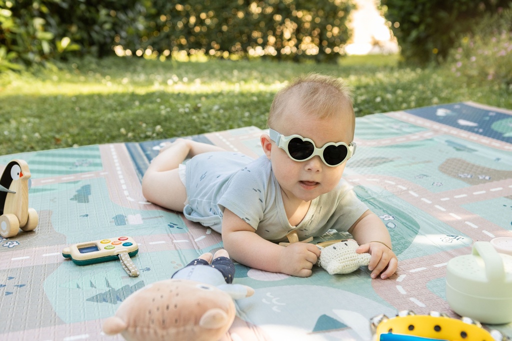 Beaba | Zonnebril Hoofdband Baby Hart Melk Munt 0-9M