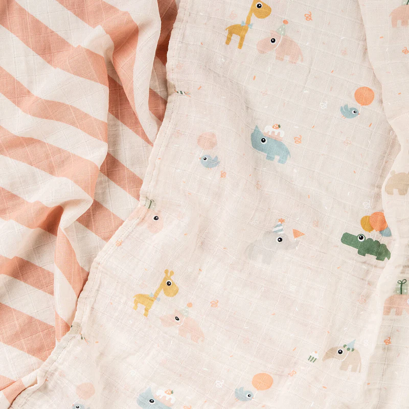 Done by Deer | Tetra Doek Celabration Powder Burp Cloth 65x65cm 2-pack