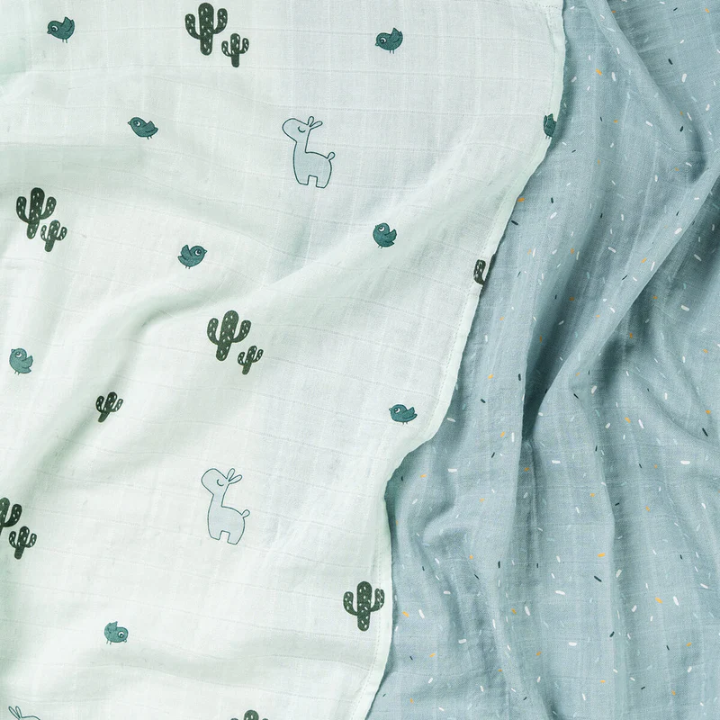 Done by Deer | Tetra Doek Lalee Blue Burp Cloth 65x65cm 2-pack