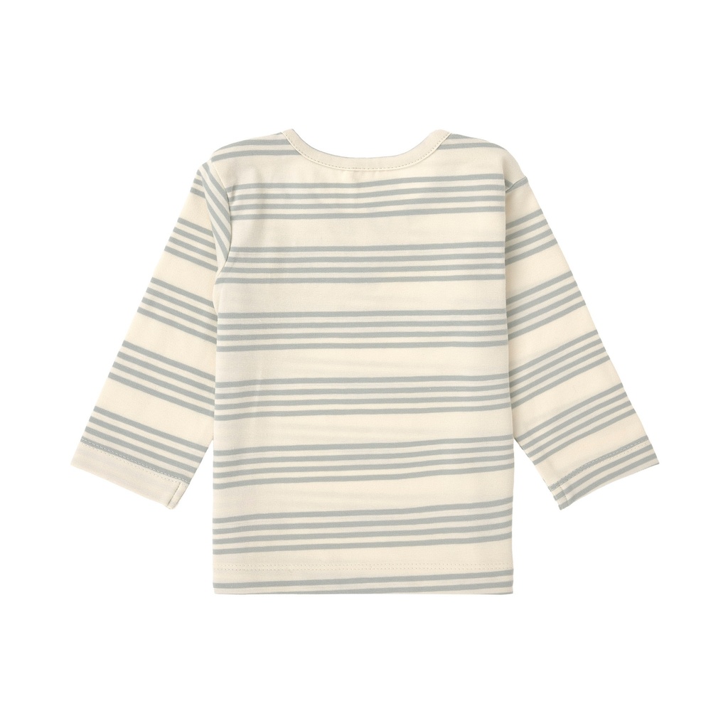 Laessig | T-Shirt Longsleeve Striped Granite Green