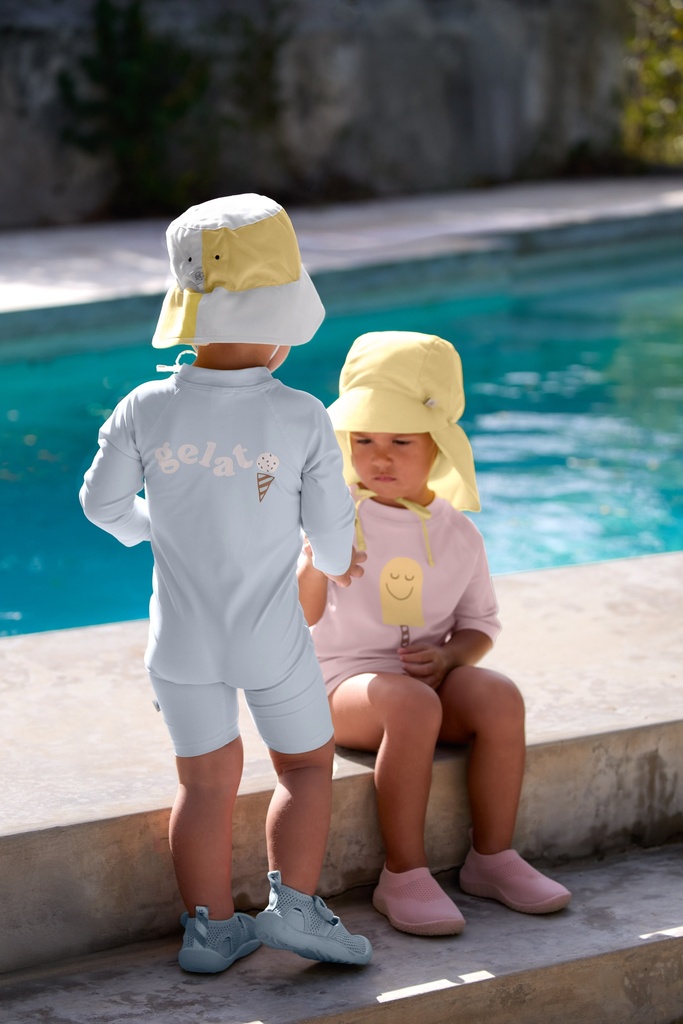 Laessig | Zwempak Sunsuit Longsleeve Ice Cream Illusion Blue