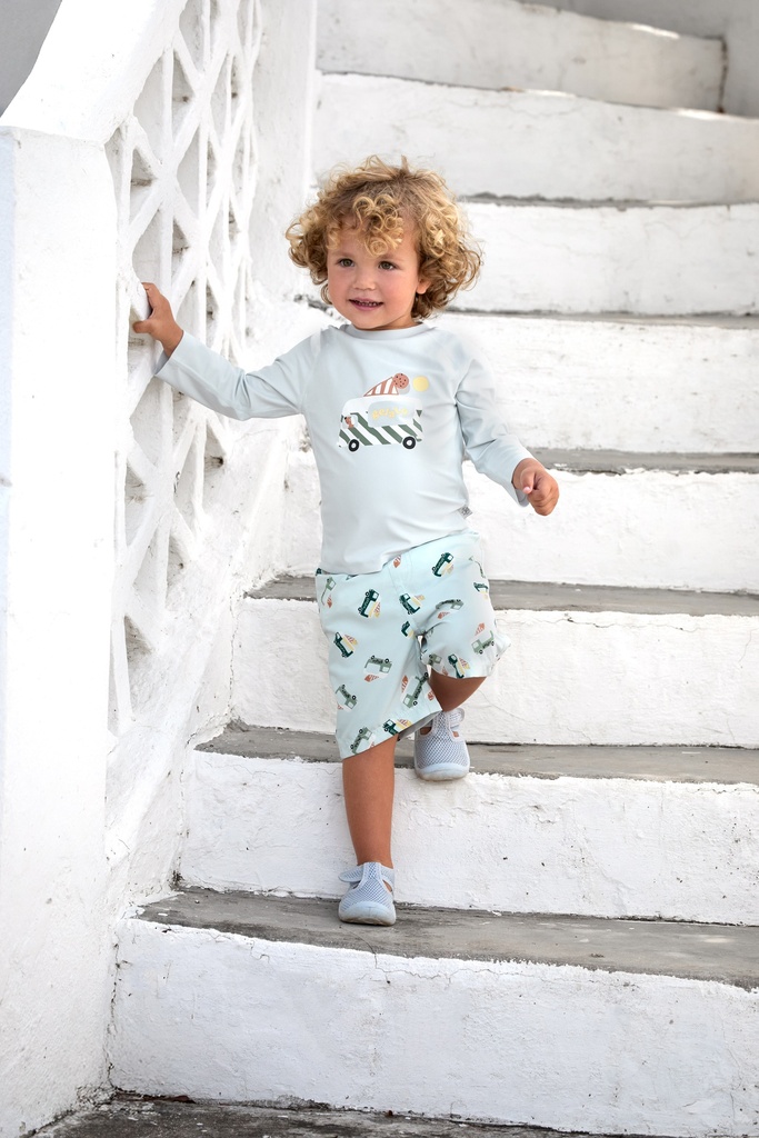 Laessig | Zwemshirt Longsleeve Rashguard Ice Cream Truck Illusion Blue