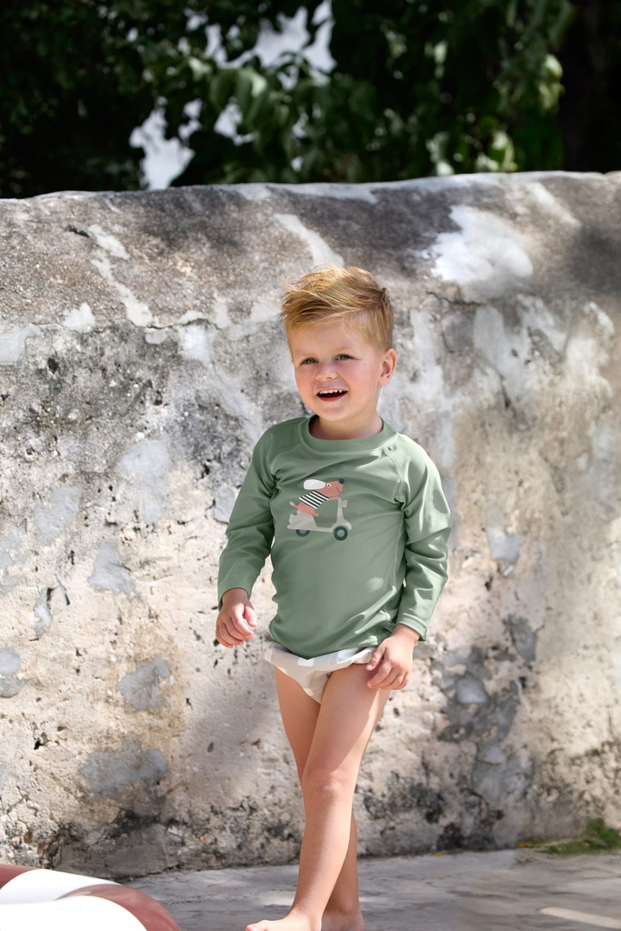 Laessig | Zwemshirt Longsleeve Rashguard Scooter/Dog Green