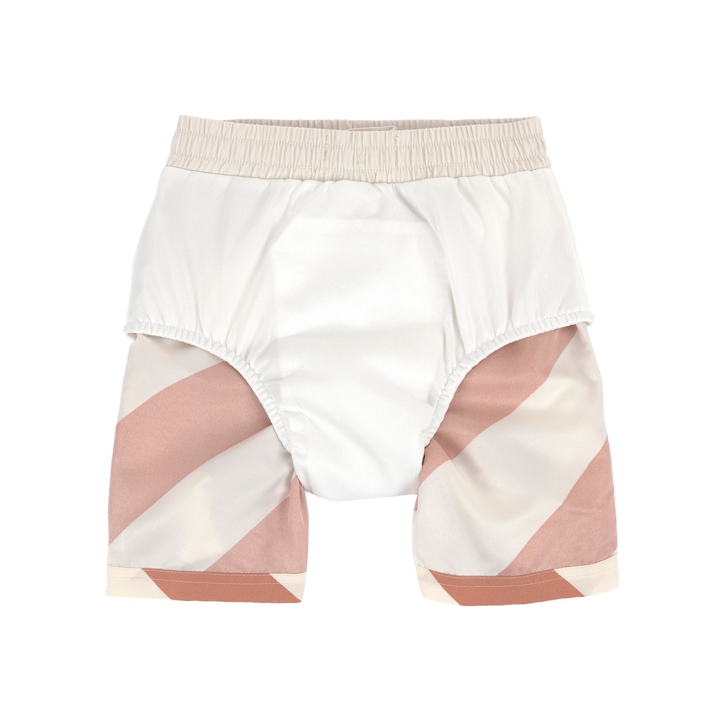 Laessig | Zwemshort Stripes Clay/Sea Salt