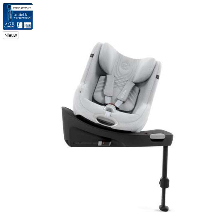 Cybex | Autostoel Sirona Ti Plus Platinum White/Light Grey Gr 0/1