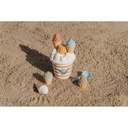 Little Dutch | Strandspeelgoed Ocean Dreams Emmer/4 Ijshoorntjes/Ijslepel/7 Zandvorm/Zeef 14-delige