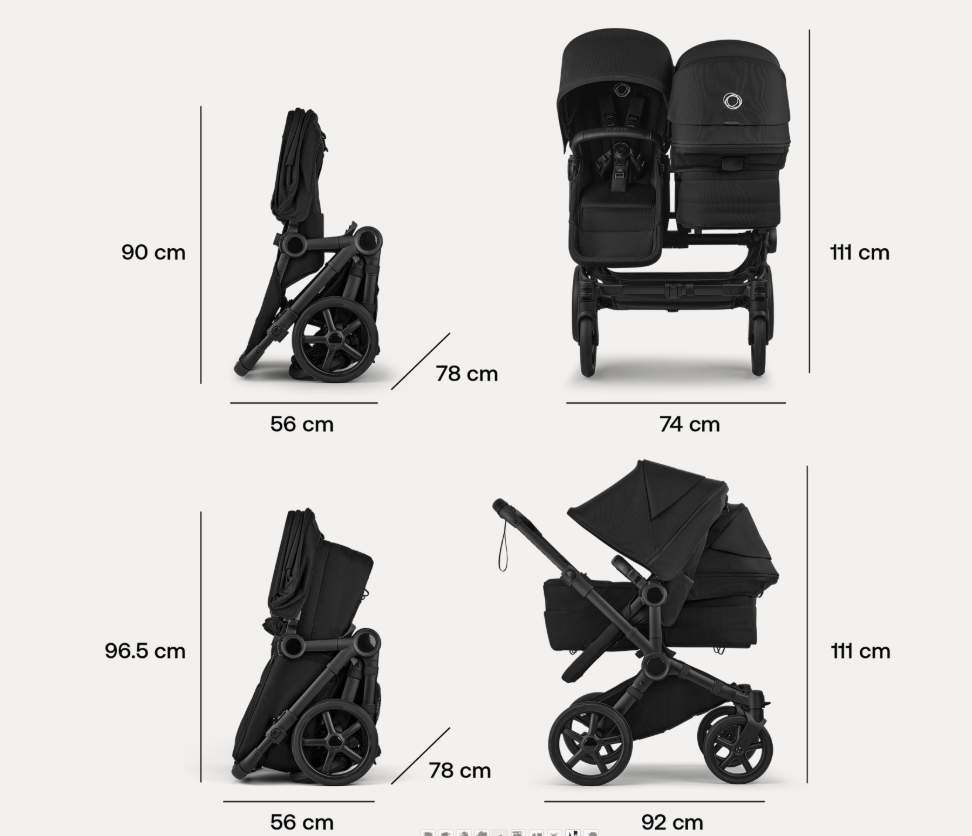 Bugaboo | Wandelwagen Donkey 6 Mono Complete Black/Cocoa Brown
