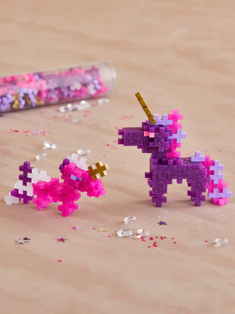 PlusPlus | Blokken Glitter Unicorns 100-delig