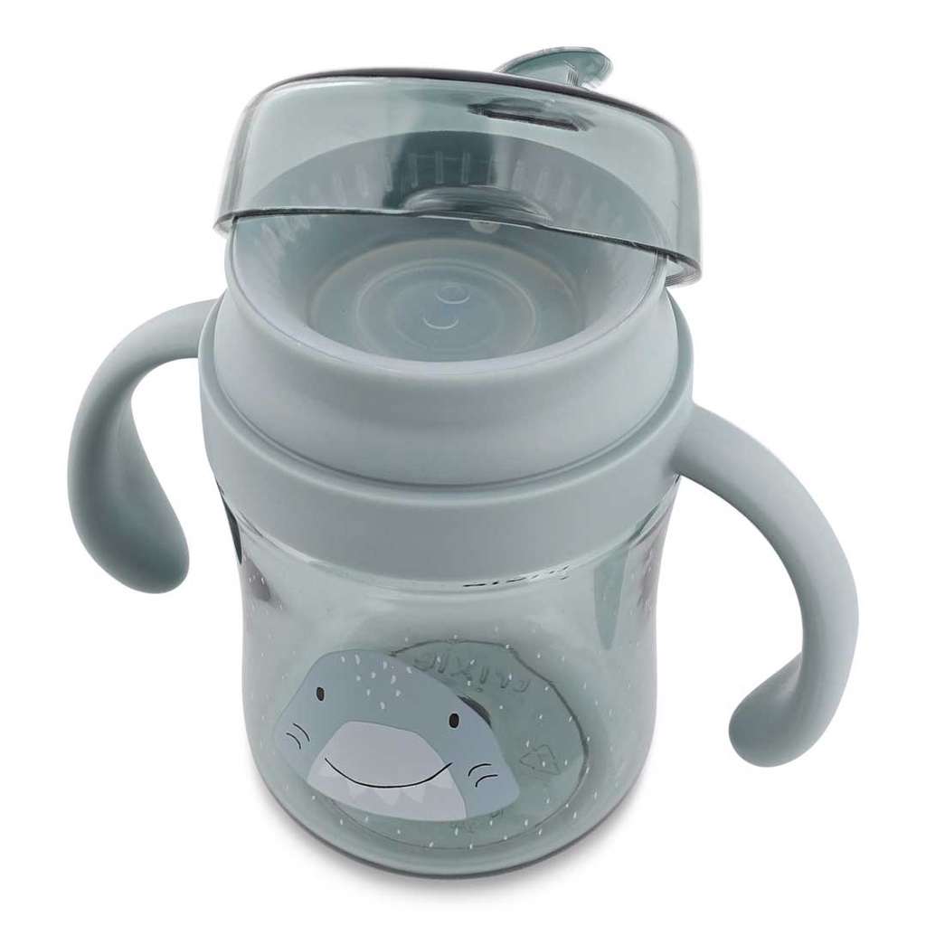 Trixie | Drinkbeker 360° met Handvaten Mr. Shark Blauwgrijs