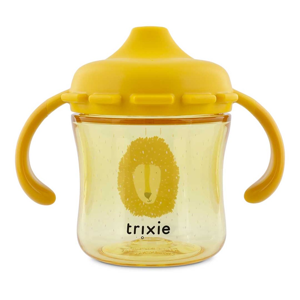 Trixie | Drinkbeker Sippy Cup met Handvat en Drinktuit Mr. Lion Geel