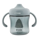 Trixie | Drinkbeker Sippy Cup met Handvat en Drinktuit Mr. Shark Blauwgrijs