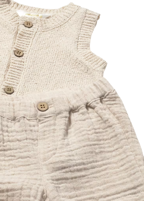 Mayoral | Outfit Boys Layette Wheat 3-delig