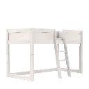 Lifetime | Bed 4in1 met Dakframe incl Rolbodem Off White MDF L200xB90xH100cm 
