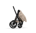 Cybex | Wandelwagen Priam Comfort Set Frame Matt Black Plooibare Draagmand - Zitbekleding Cozy Beige NEW