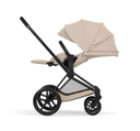 Cybex | Wandelwagen Priam Comfort Set Frame Matt Black Plooibare Draagmand - Zitbekleding Cozy Beige NEW