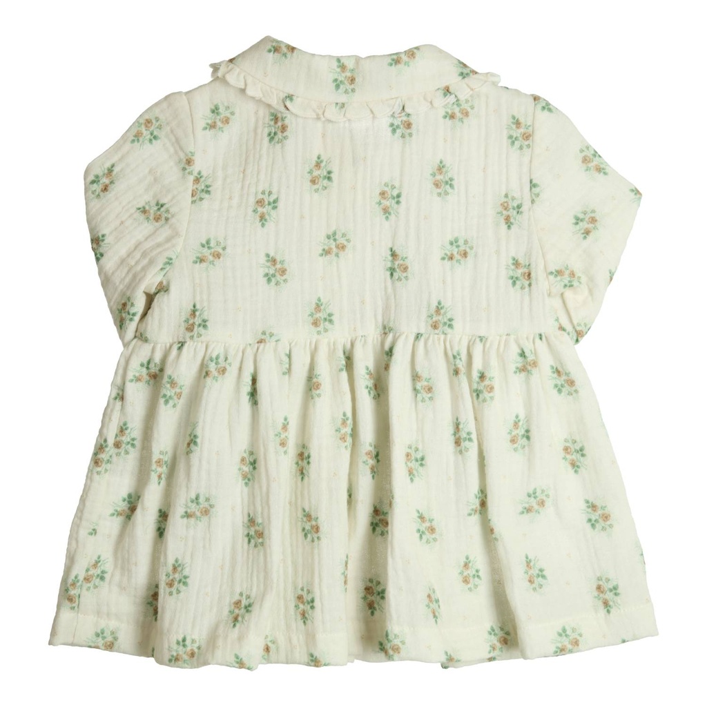 Gymp | Jurk Girls Florens Off White/Green