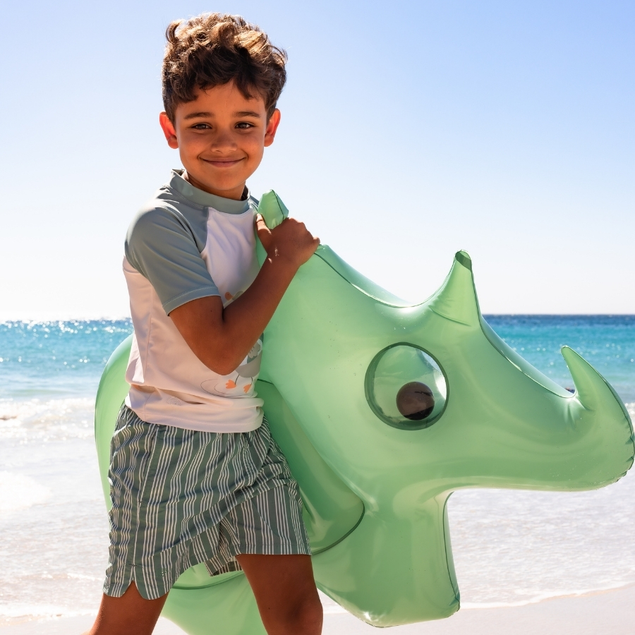 Swim Essentials | Luchtmatras Dino Dreamscape Groen
