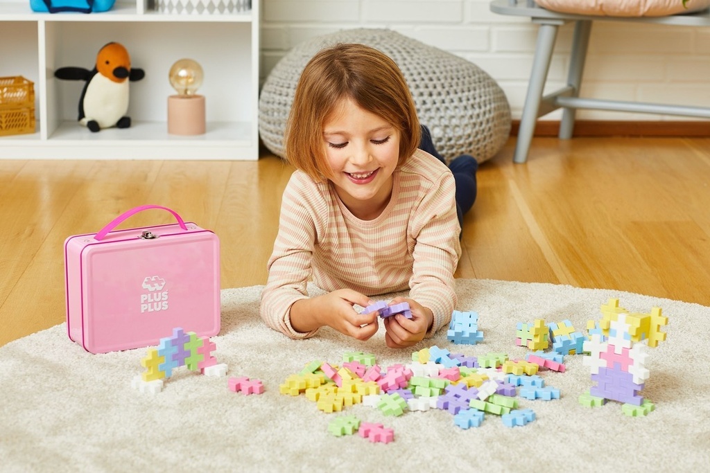 PlusPlus | Educatief Speelgoed Big Bouwstukjes in Koffer Pastel 70-delig