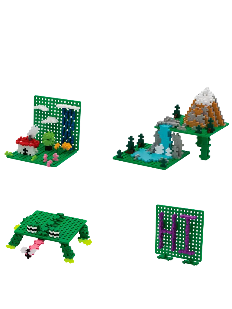 PlusPlus | Educatief Speelgoed Bouwplaat Groen 2-pack