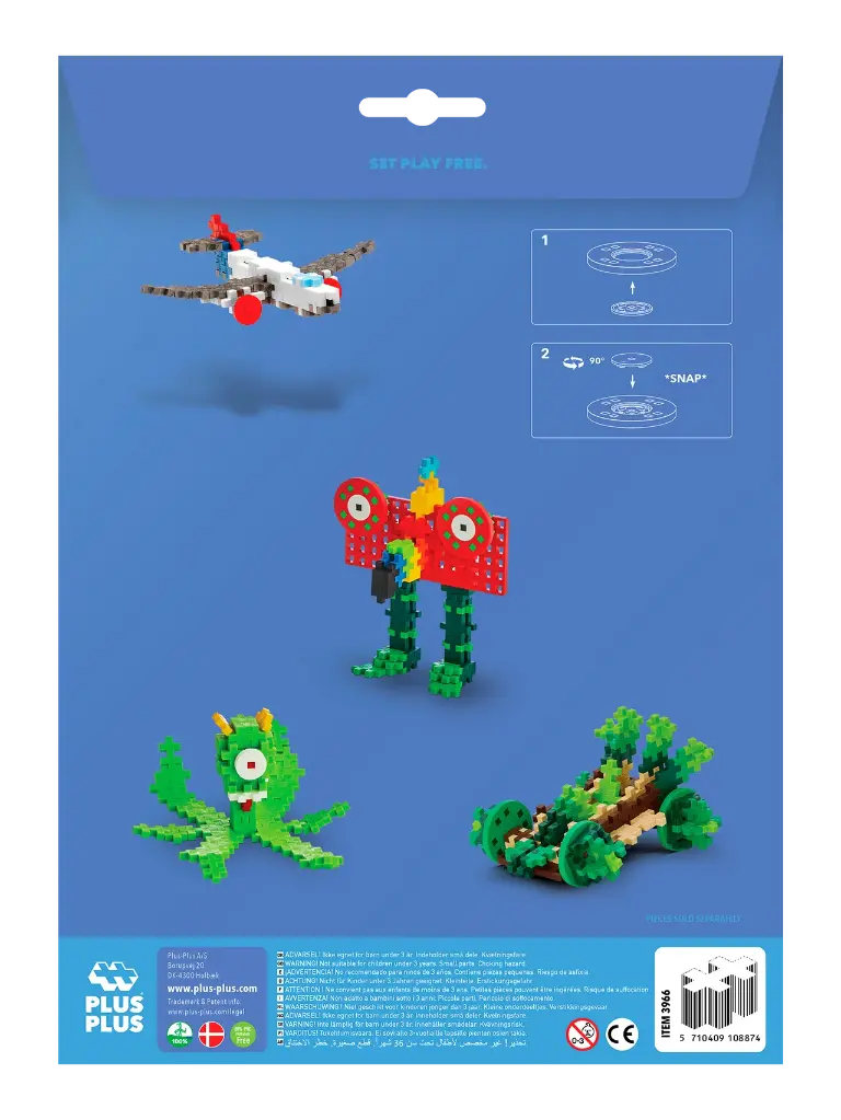 PlusPlus | Educatief Speelgoed Bouwplaat Mix 2-pack