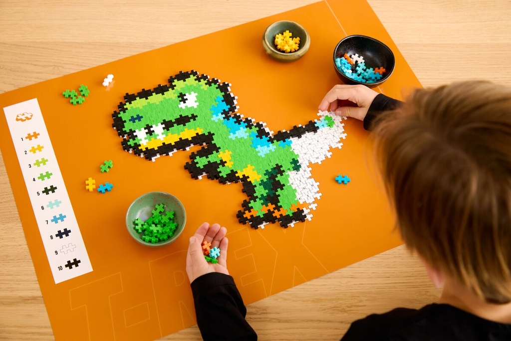 PlusPlus | Educatief Speelgoed Puzzel op Nummer T-rex 250-delig