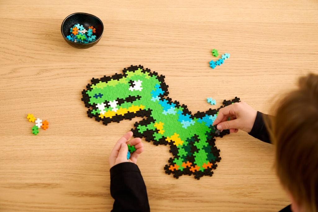 PlusPlus | Educatief Speelgoed Puzzel op Nummer T-rex 250-delig
