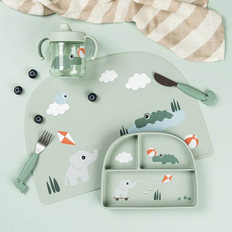 Done By Deer | Drinkbeker Playground Green Handvaten Drinktuit Learning Spout Groen