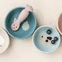 Done By Deer | Kom Dotti Blue Siliconen Bowl Set Blauw 2-pack