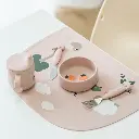 Done By Deer | Kom Pigee Powder Siliconen Bowl Set Roze 2-pack