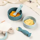 Done by Deer | Lepel Tiny Farm Blue Learning Spoon Blauw 