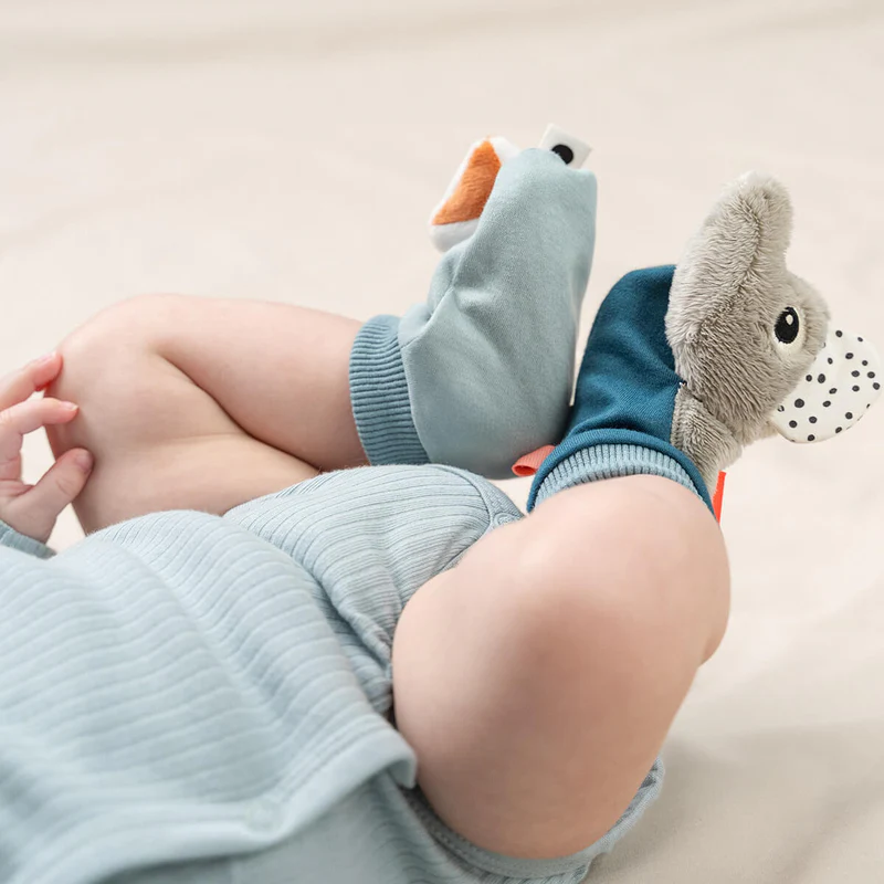 Done by Deer | Rammelaar Playground Blue Sokken Rattle Socks