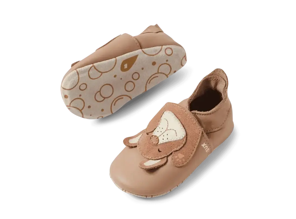 Bobux | Schoenen Soft Soles Peeking Puppy Warm Taupe 