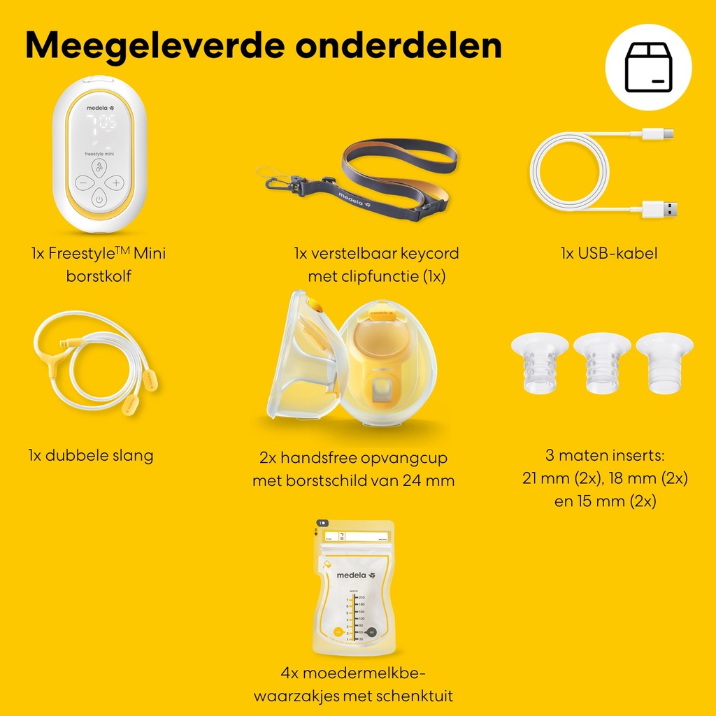 Medela | Borstkolf Freestyle Mini Handsfree Dubbelzijdig