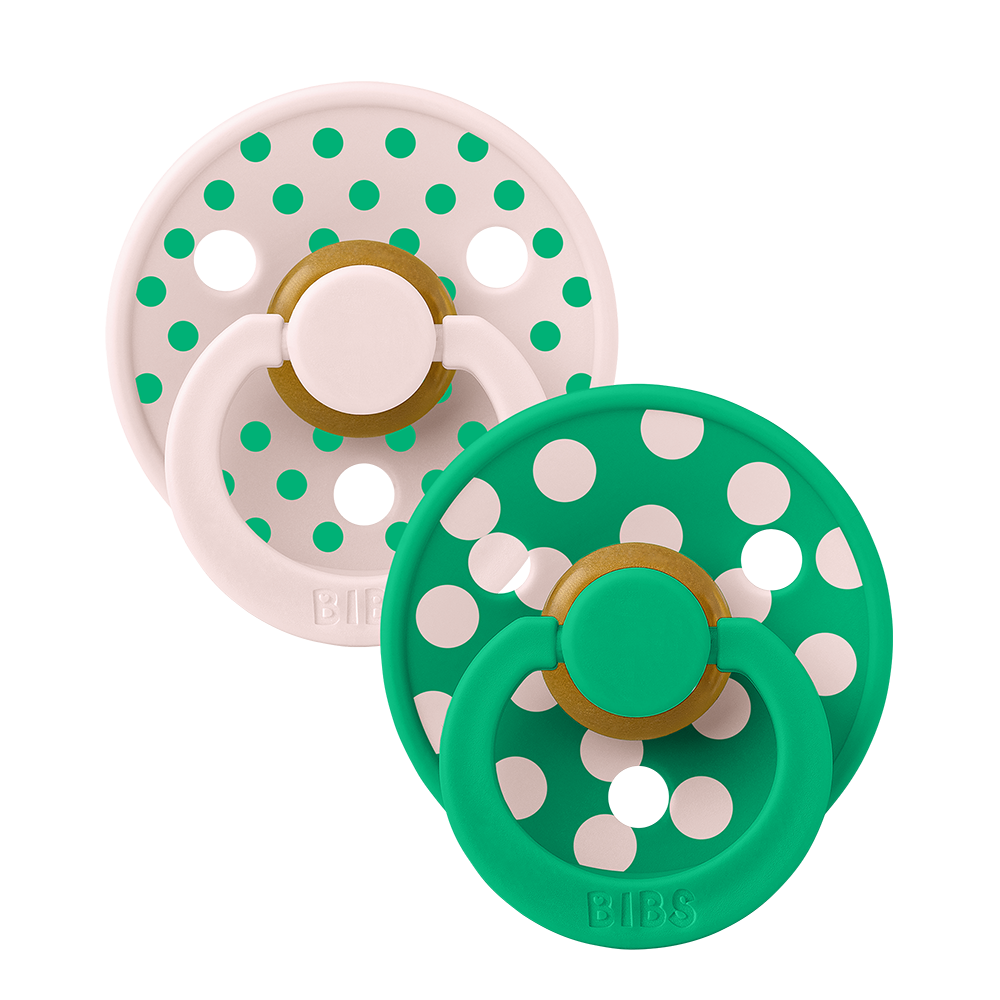 Bibs | Fopspeen Latex Anatomisch Duo Polka Cactus 0-6M T1 2-pack