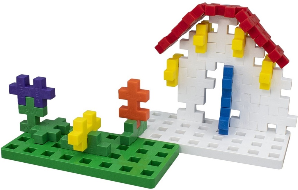 Plus-Plus | Educatief Speelgoed Bouwplaat BIG Wit/Groen 2-pack