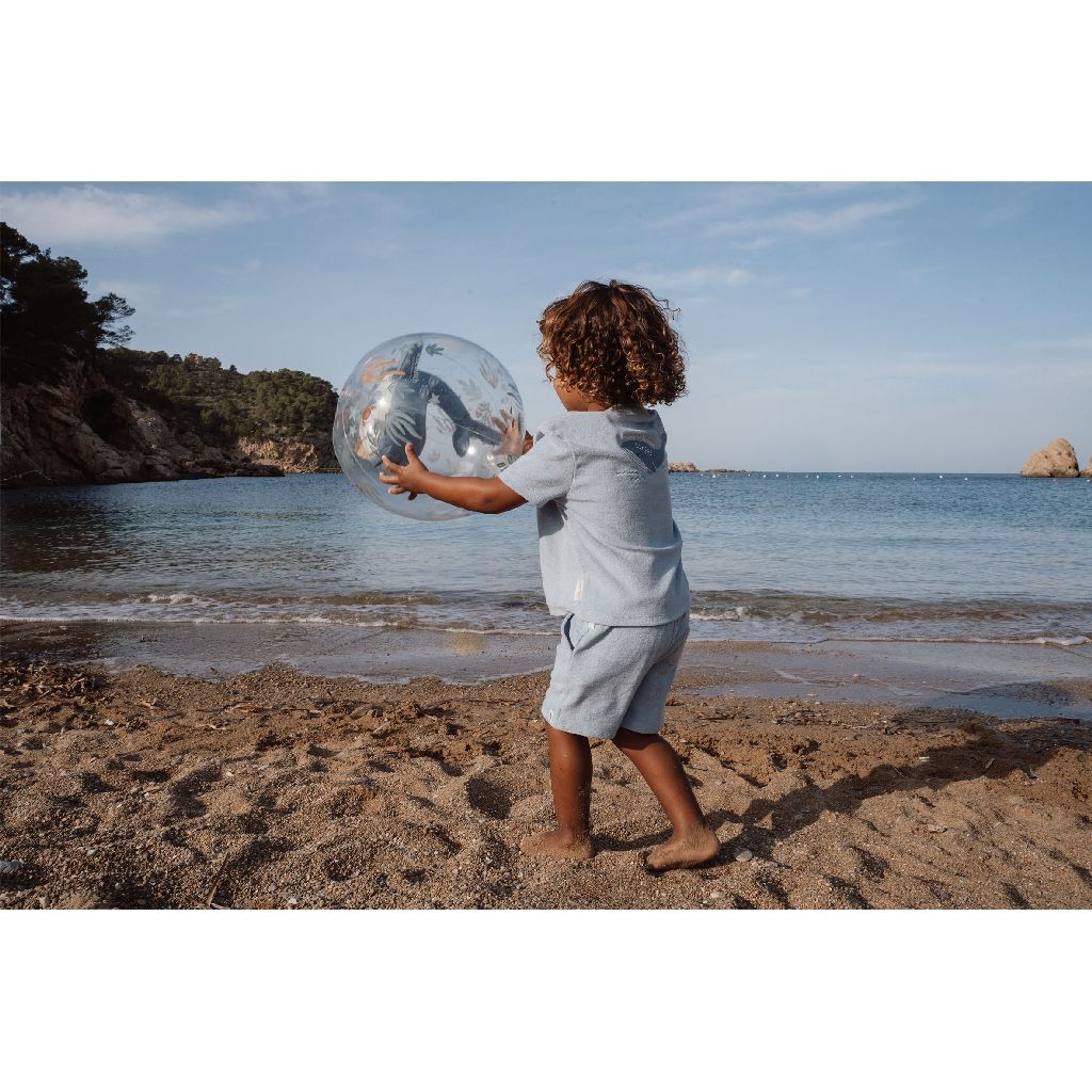 Little Dutch | Strandspeelgoed Strandbal Ocean World 3D Walvis Blauw Ø35cm