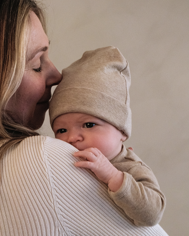 Lodger | Muts Beanie Melange Beige 0-6M