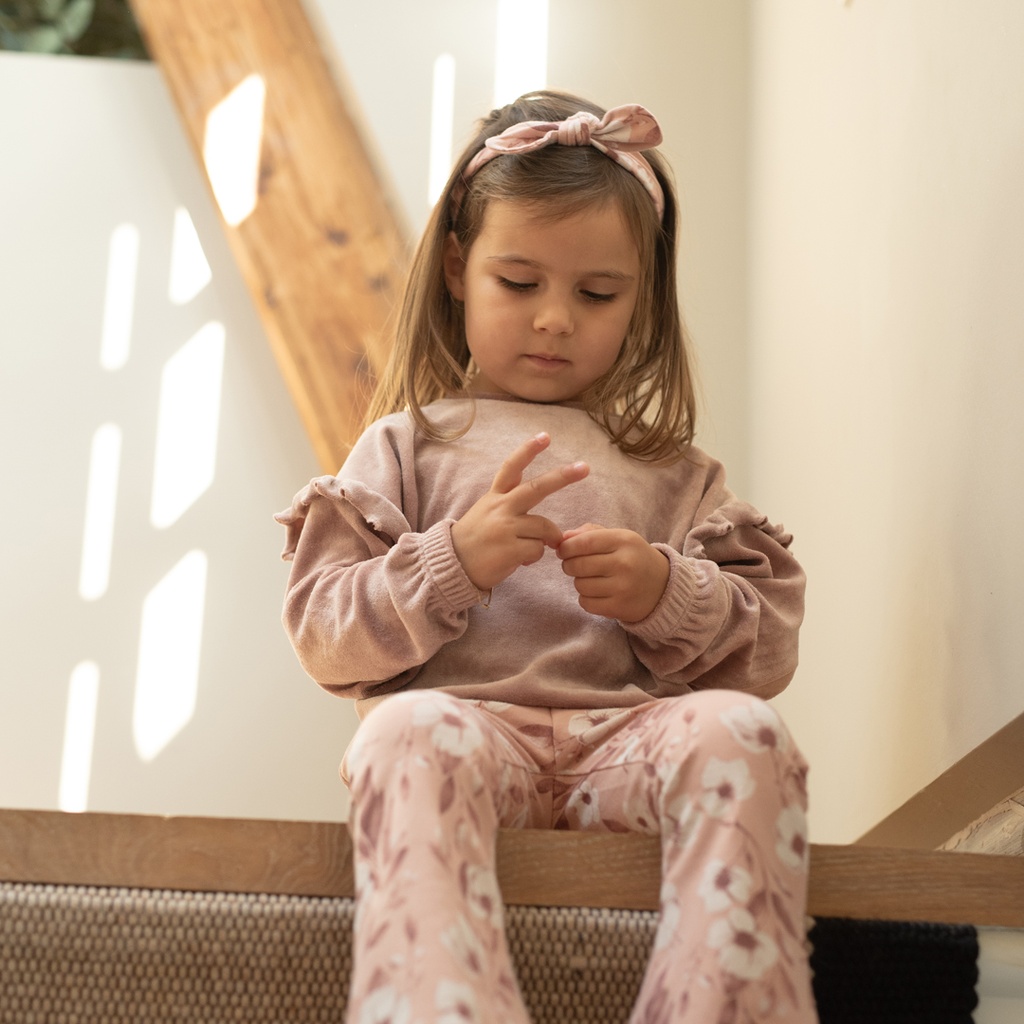 Dirkje | Broek met haarband Girls Blossom Breeze Misty Rose